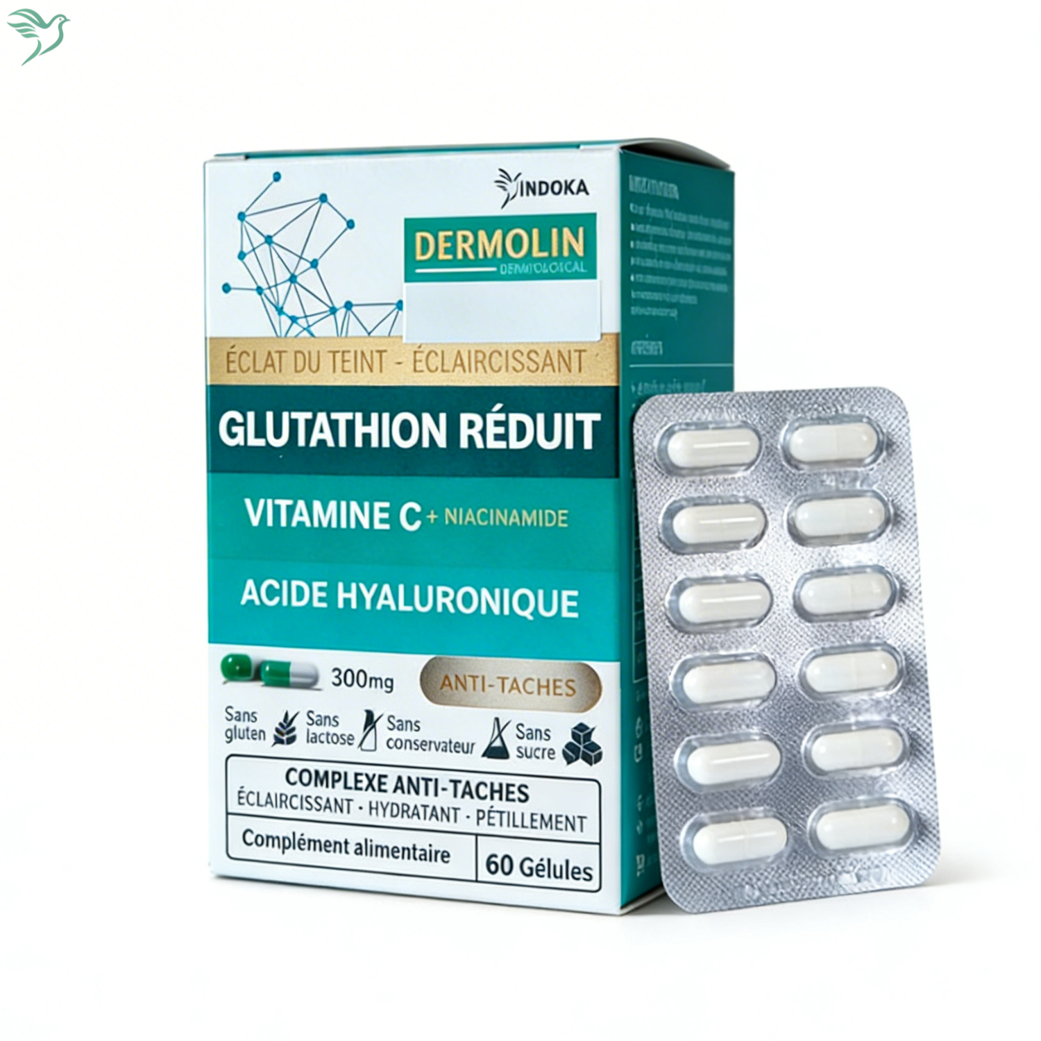 🌟 Dermolin – Glutathion Réduit 300mg